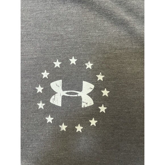 Under Armour Freedom Flag Wounded Warrior Men’s Gray Long Sleeve Large HeatGear - Picture 7 of 9